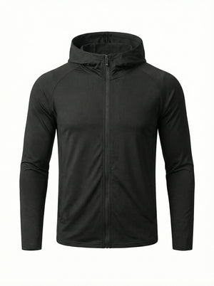 Zip-Up Hooded Fitness Jacket | Jacket | Women Athletic Fit Black