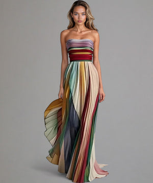 Vivienne A-Line Strapless Dress | Women's Elegant Occasion Dress | Smart Party Fashion Dress UK