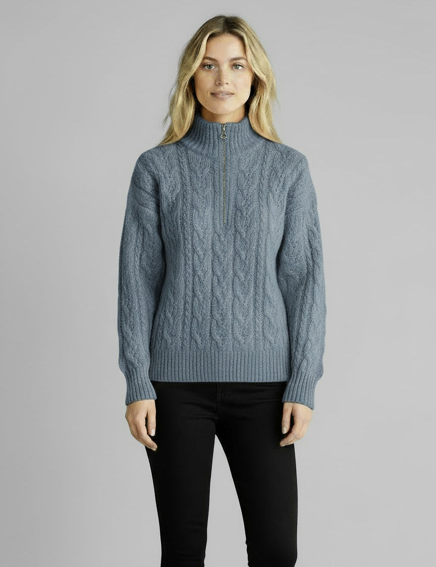 Amy Sweater with Zipper | Men's Premium Jumper | Warm Casual Knitwear UK