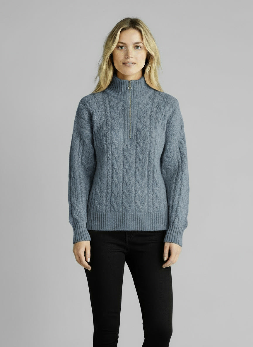 Amy Sweater with Zipper | Men's Premium Jumper | Warm Casual Knitwear UK