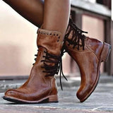 Hutton Rugged Trail Boots | Women's Leather Ankle Boots | Classic Heeled Boots UK
