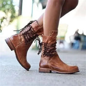 Hutton Rugged Trail Boots | Women's Leather Ankle Boots | Classic Heeled Boots UK