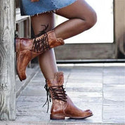 Hutton Rugged Trail Boots | Women's Leather Ankle Boots | Classic Heeled Boots UK