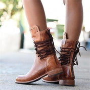 Hutton Rugged Trail Boots | Women's Leather Ankle Boots | Classic Heeled Boots UK