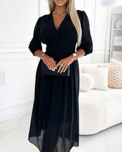 Mira Waisted Midi Dress | Women's Waisted Midi Dress | Elegant Fitted Occasion Dress UK