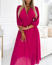 Mira Waisted Midi Dress | Women's Waisted Midi Dress | Elegant Fitted Occasion Dress UK