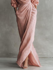 Hugo Linen Maxi Dress | Women's Elegant Maxi Dress | Summer Holiday Long Dress UK