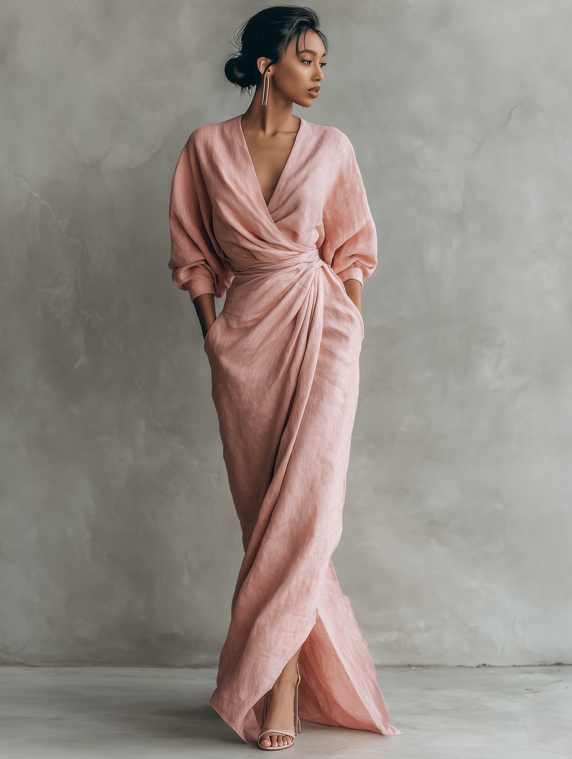 Hugo Linen Maxi Dress | Women's Elegant Maxi Dress | Summer Holiday Long Dress UK