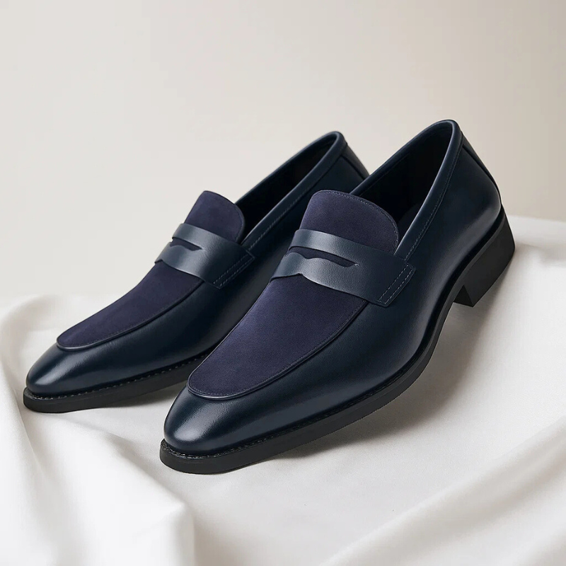 Marconi Leather Loafers | Men's Genuine Leather Loafers | Slip-On Smart Casual Shoes UK
