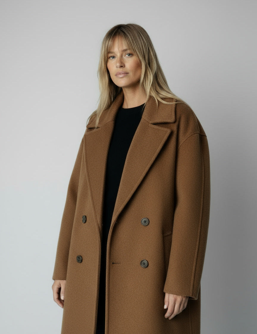 Harper Winter Overcoat | Men's Classic Wool Overcoat | Smart Winter Long Coat UK