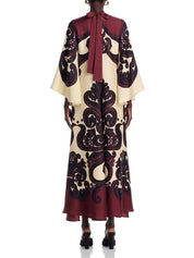 Elegance Ease Stunning Grenadilla Print Maxi Dress | Women's Printed Maxi Dress | Summer Holiday Long Dress UK