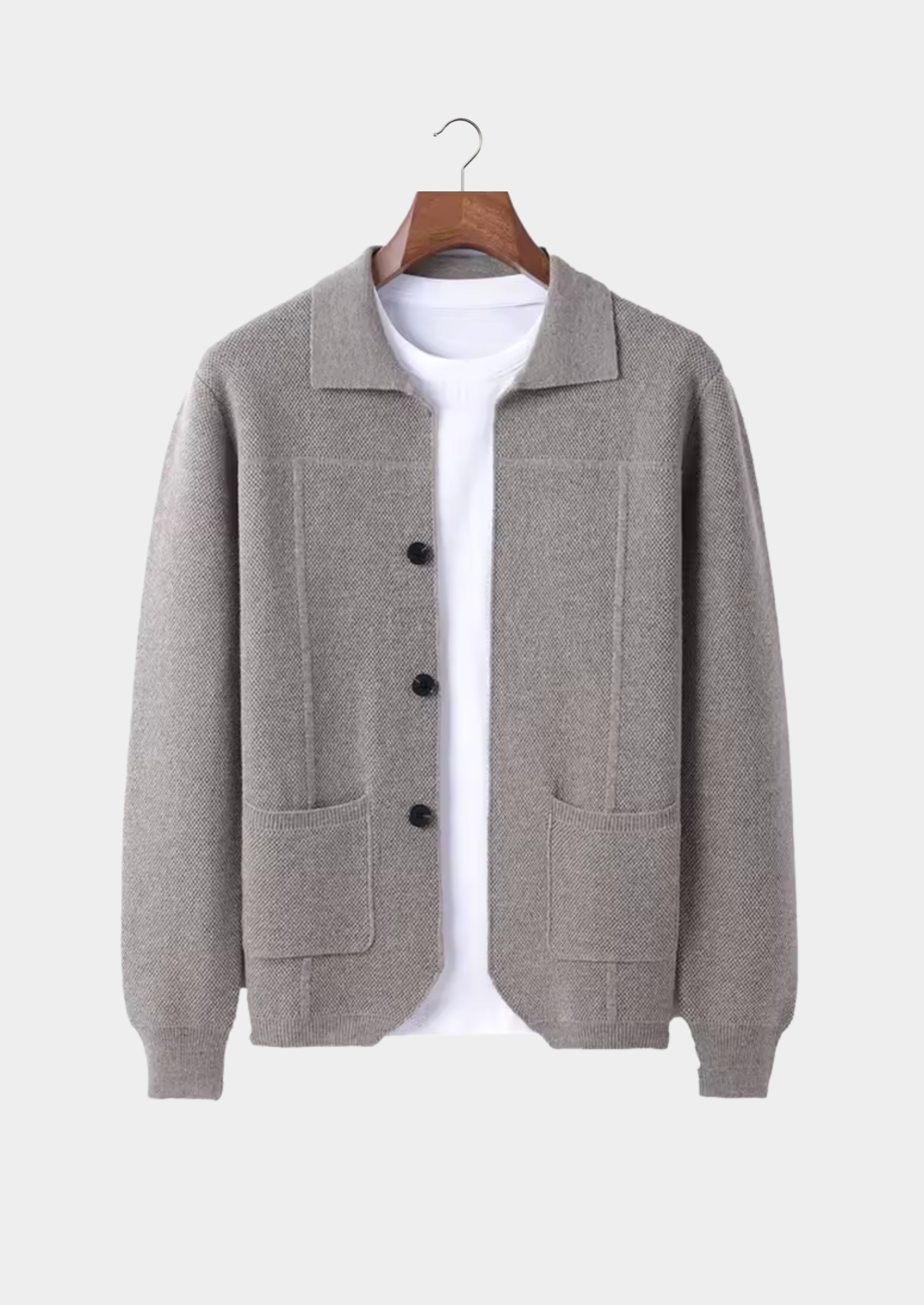 Pemberton Merino Button Overshirt | Men's Cotton Oxford Shirt | Smart Casual Button-Down UK