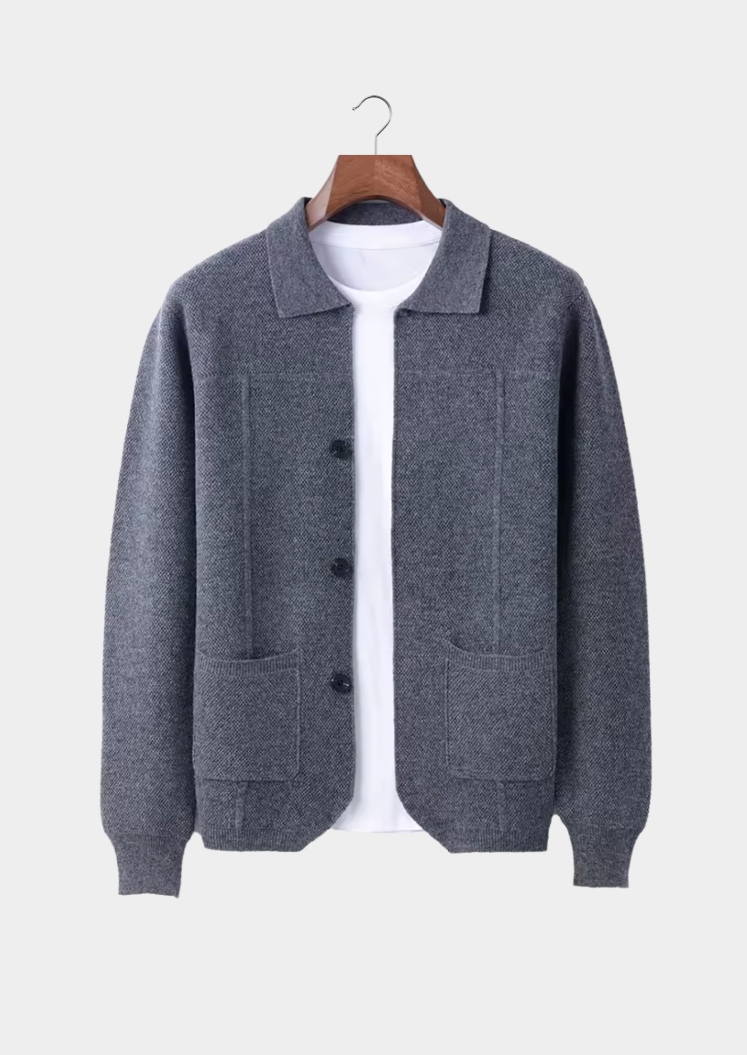 Pemberton Merino Button Overshirt | Men's Cotton Oxford Shirt | Smart Casual Button-Down UK
