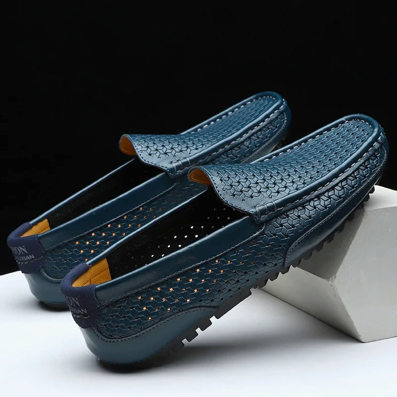 Hutton Genuine Leather Loafers | Men's Genuine Leather Loafers | Slip-On Smart Casual Shoes UK