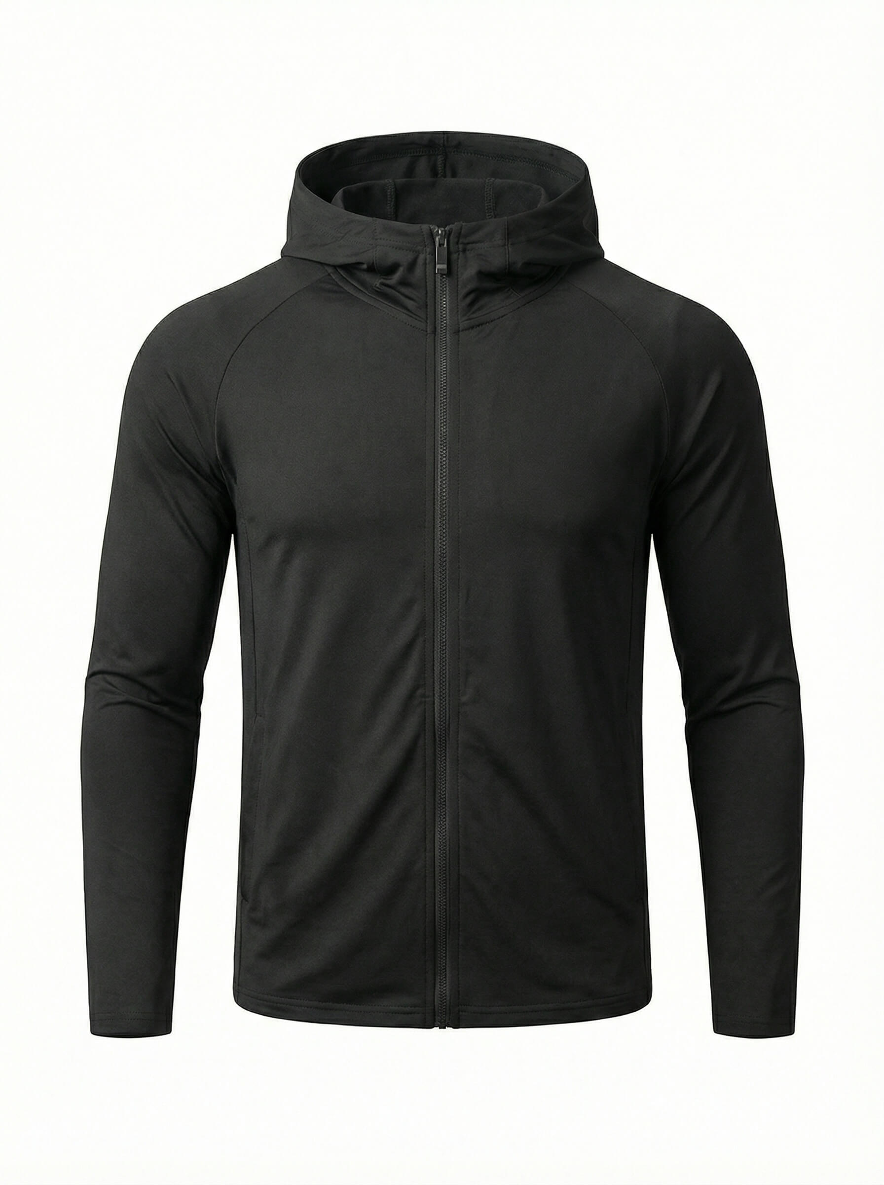 Zip-Up Hooded Fitness Jacket | Jacket | Women Athletic Fit Black