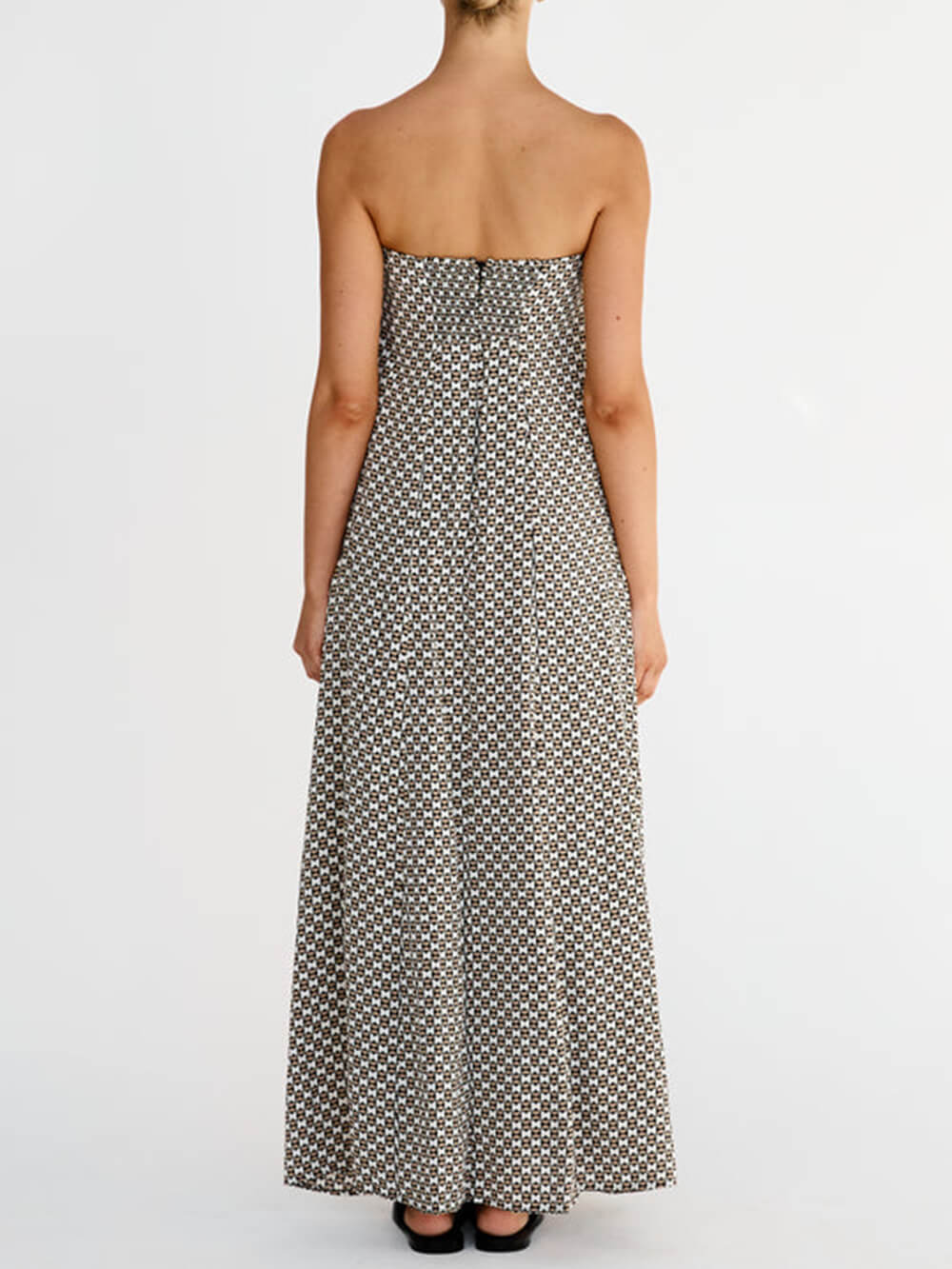 Bohemian Diamond Print Maxi Dress | Women's Bohemian Boho Maxi Dress | Flowy Summer Holiday Dress UK