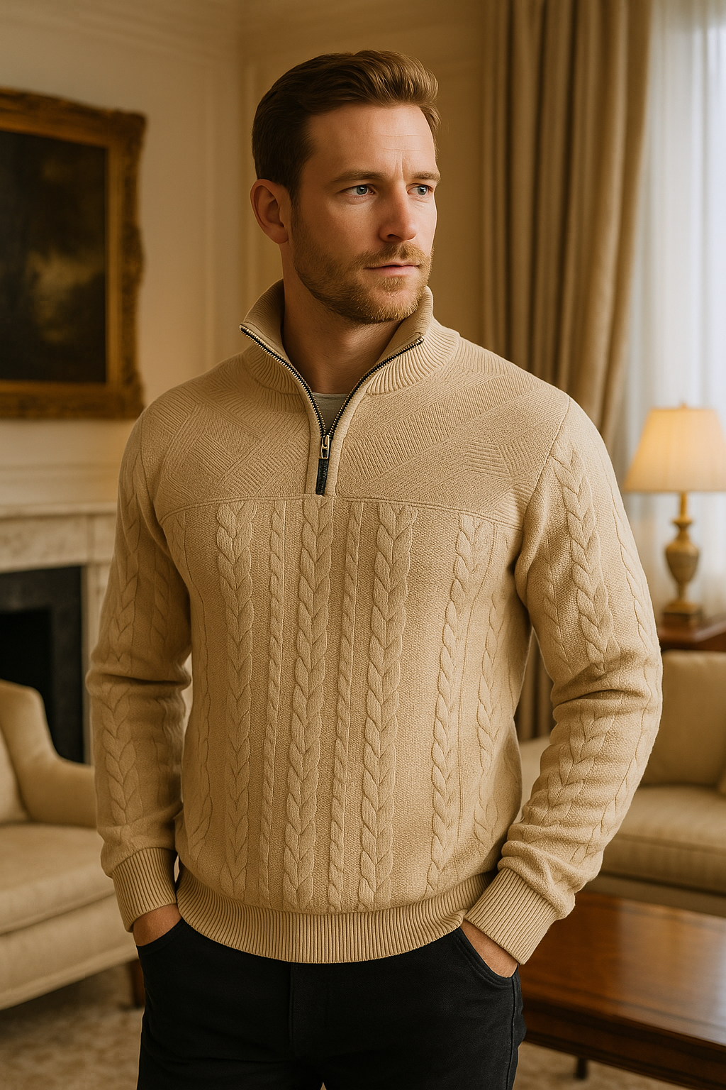 Everett Luxe Sweatshirt | Men's Luxury Sweatshirt | Soft Premium Casual Jumper UK