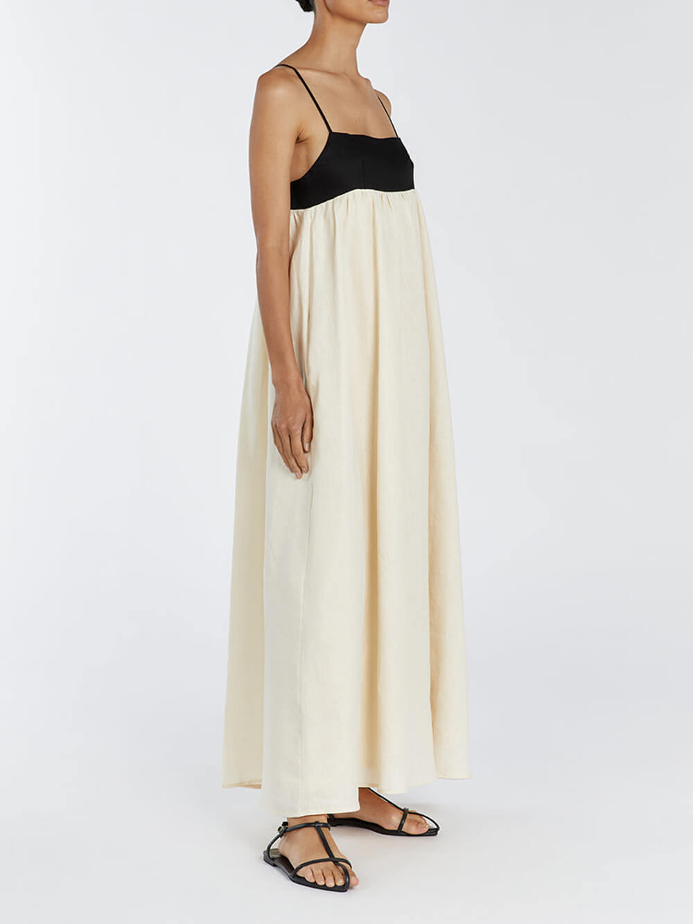 Black And White Loose Suspender Patchwork Maxi Dress | Women's Suspender Maxi Dress | Casual Summer Holiday Dress UK