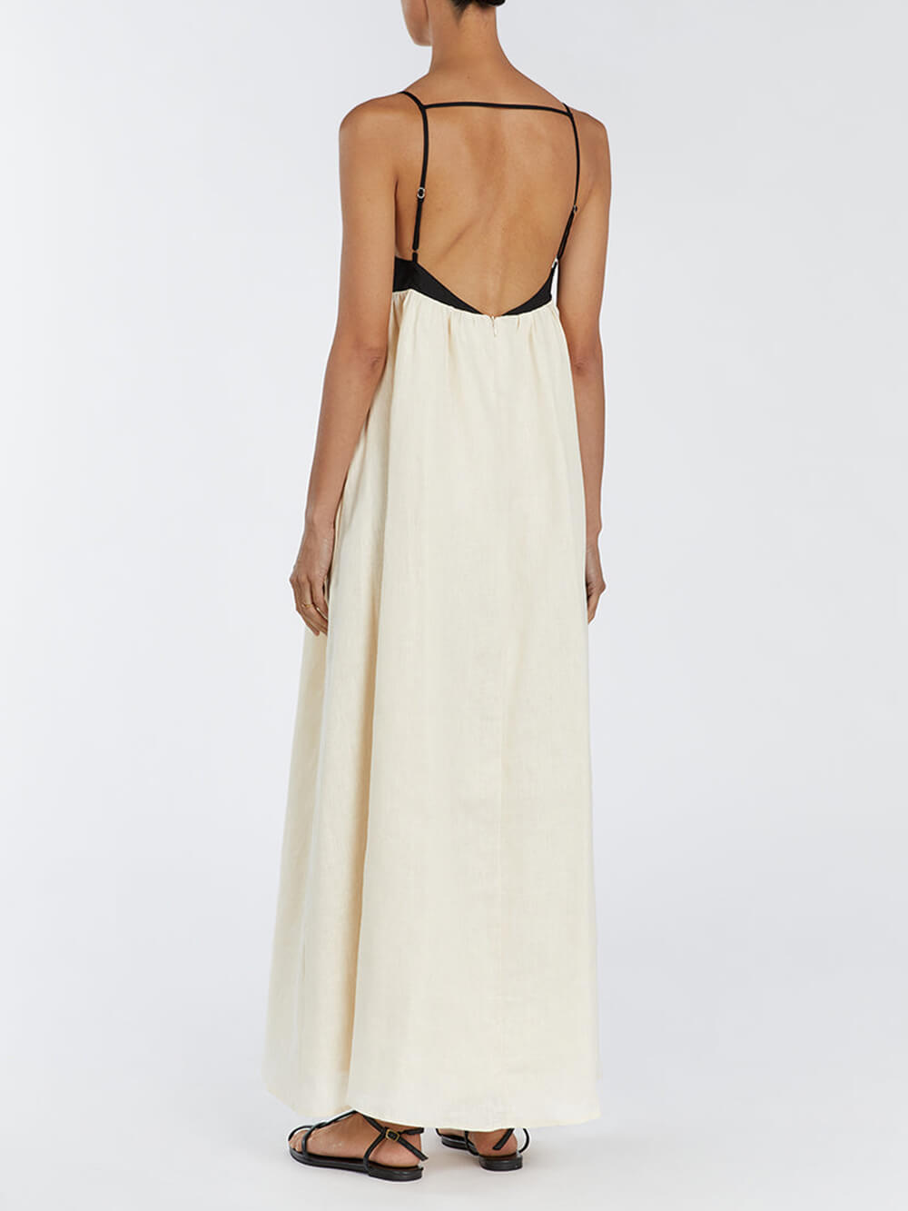 Black And White Loose Suspender Patchwork Maxi Dress | Women's Suspender Maxi Dress | Casual Summer Holiday Dress UK