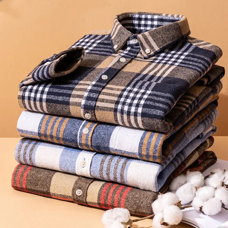 Fletcher Brushed Flannel Shirt | Men's Plaid Flannel Shirt | Smart Casual Checked Shirt UK