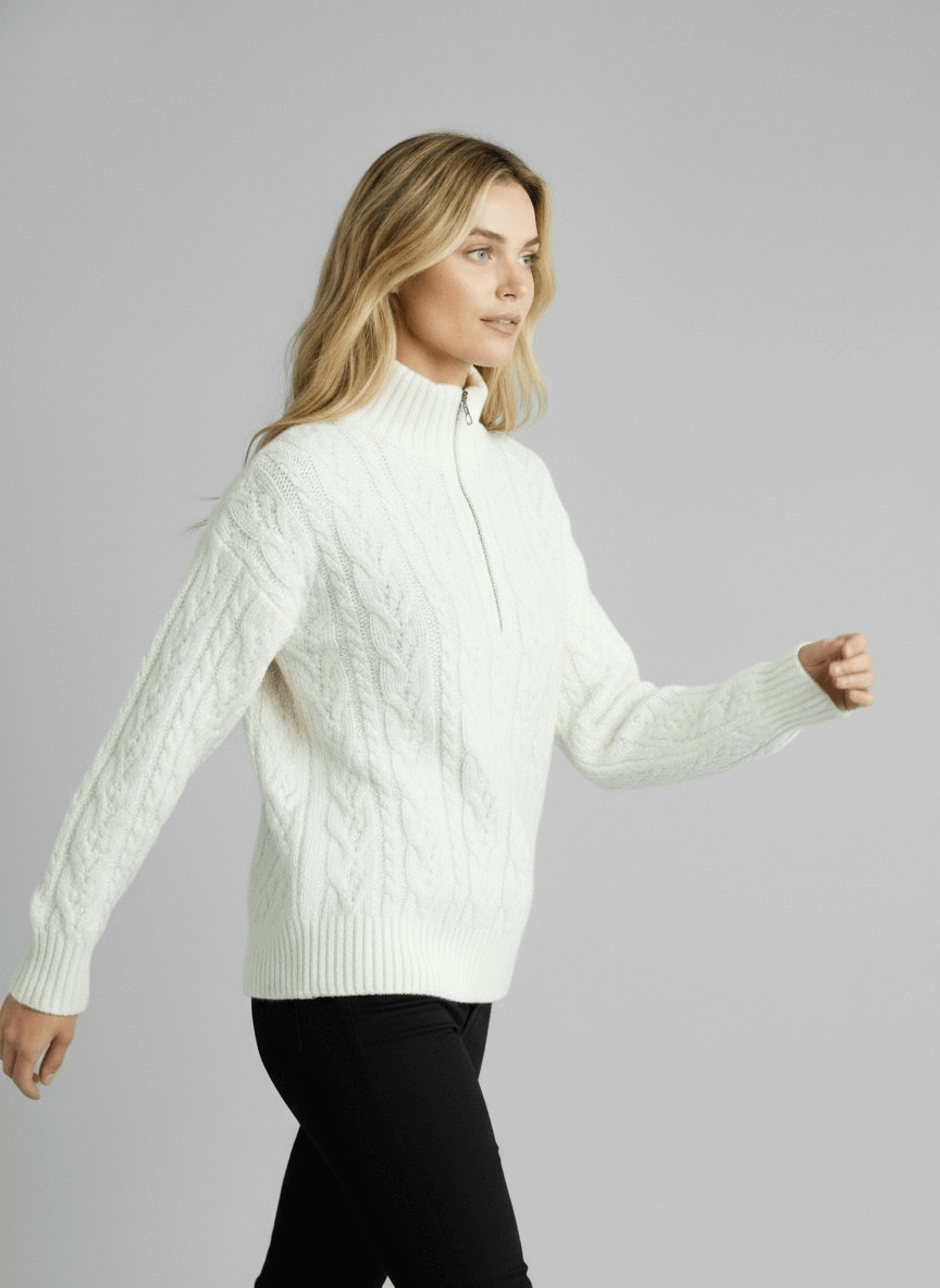 Amy Sweater with Zipper | Men's Premium Jumper | Warm Casual Knitwear UK