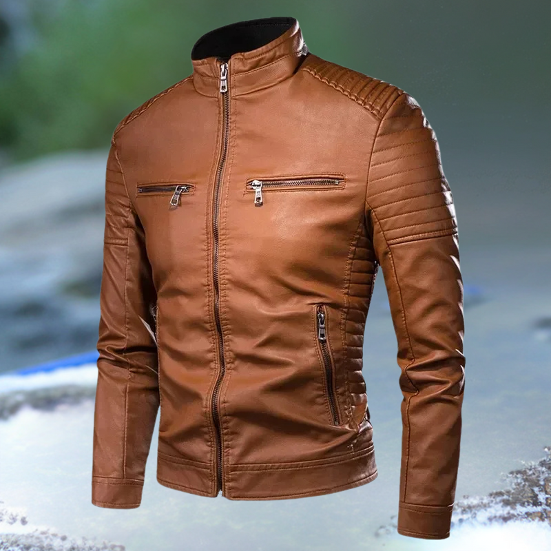 Felix Vintage Leather Jacket | Men's Vintage Leather Biker Jacket | Retro Moto Style UK