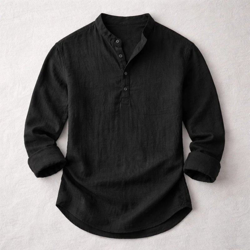 Alton Henley Shirt | Men's Relaxed Casual Shirt | Smart Button-Down Everyday Top UK
