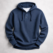 Bromley Waffle Hoodie | Men's Waffle-Knit Hoodie | Textured Pullover Casual Jumper UK