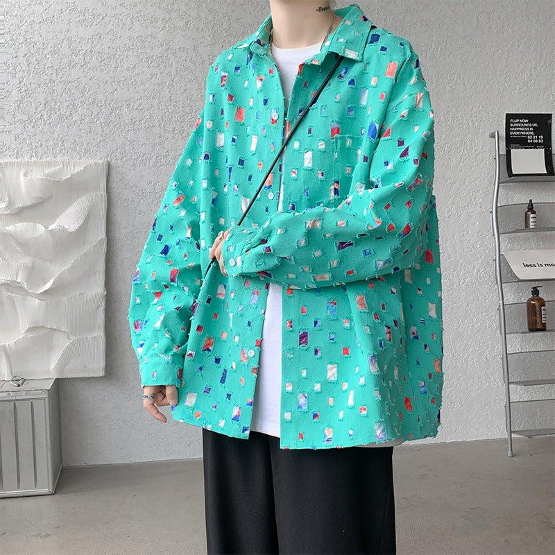 Mosaic Heavy Buttoned Jacket | Men's Heavy Buttoned Jacket | Structured Smart Casual Outerwear UK