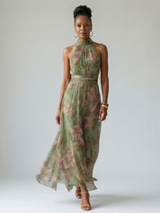 Selby Halter Midi Dress | Women's Classic Midi Dress | Elegant Everyday Dress UK