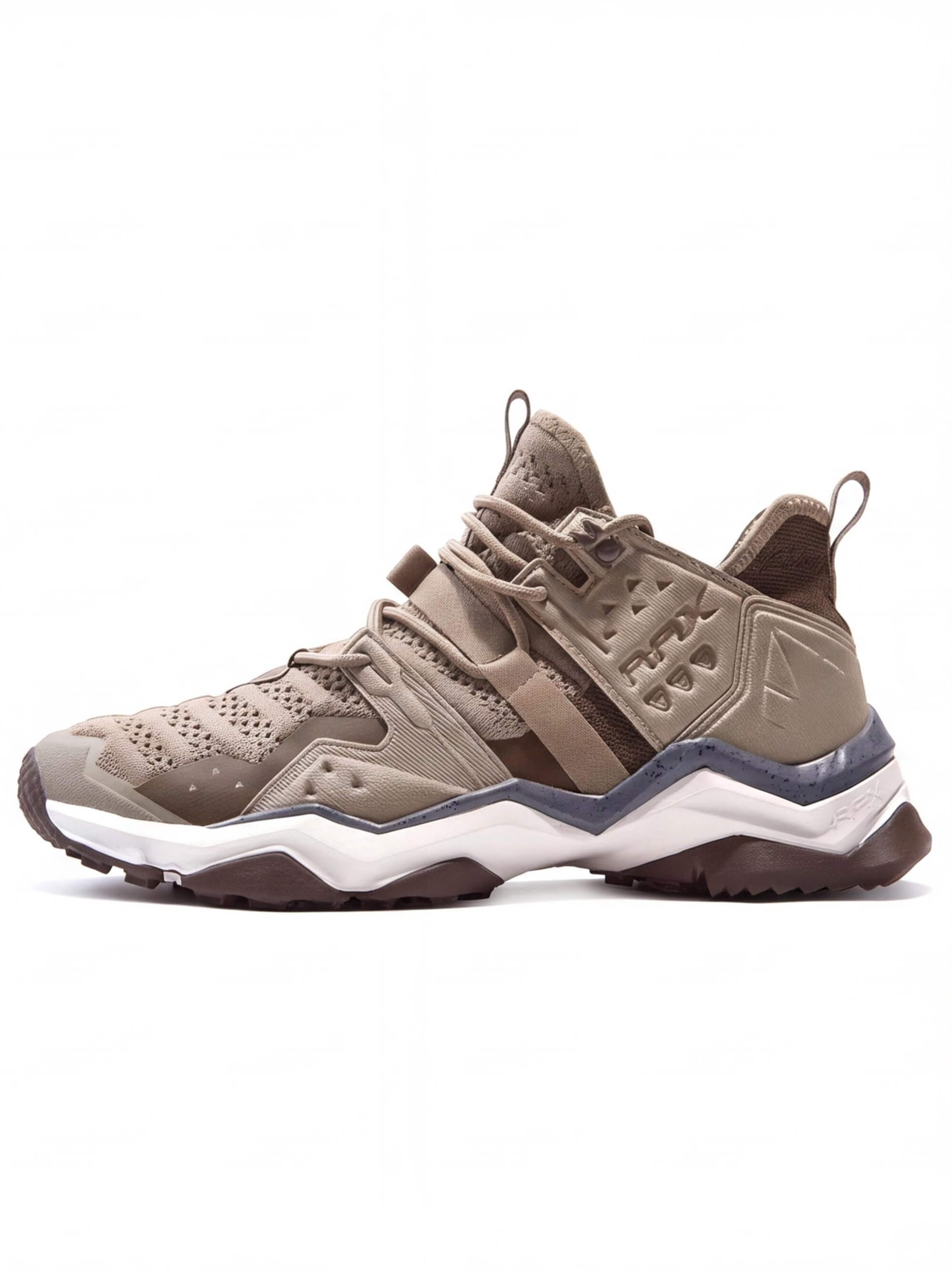 Geometric Training Shoes with Angular Support Cage | Trainers | Unisex Khaki