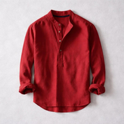 Dexter Henley Shirt | Men's Relaxed Casual Shirt | Smart Button-Down Everyday Top UK