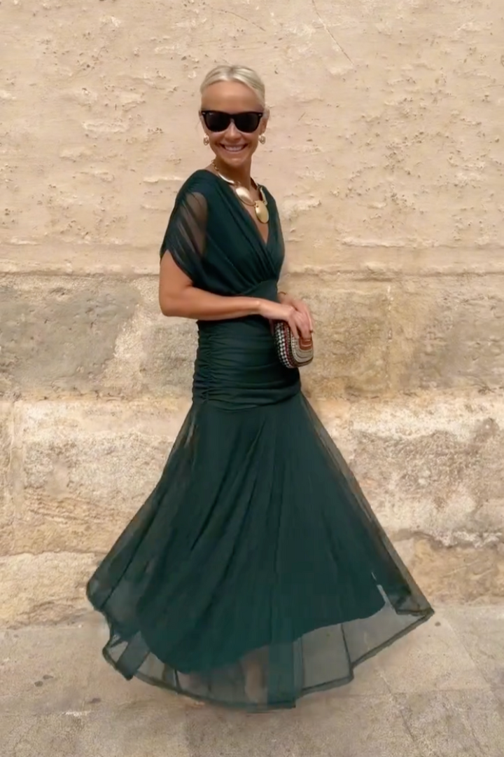 Fenwick Draped Evening Dress | Women's Elegant Evening Dress | Formal Occasion Dress UK