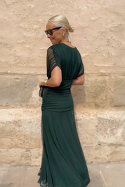 Fenwick Draped Evening Dress | Women's Elegant Evening Dress | Formal Occasion Dress UK