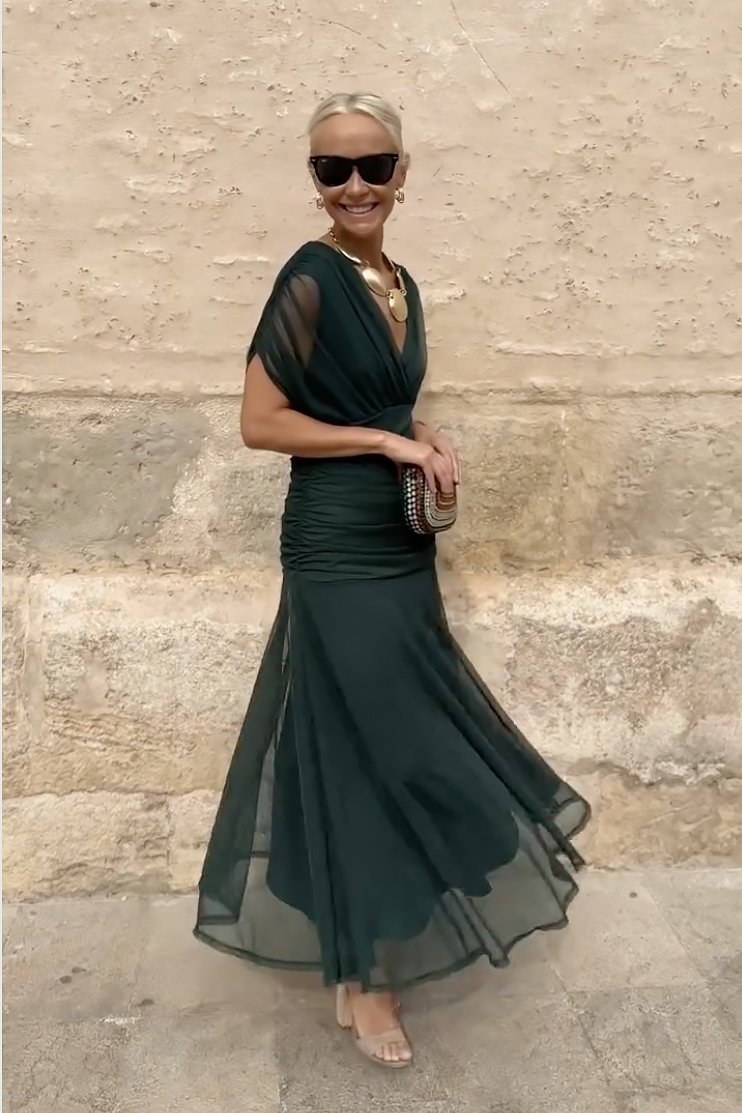 Fenwick Draped Evening Dress | Women's Elegant Evening Dress | Formal Occasion Dress UK