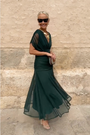 Fenwick Draped Evening Dress | Women's Elegant Evening Dress | Formal Occasion Dress UK