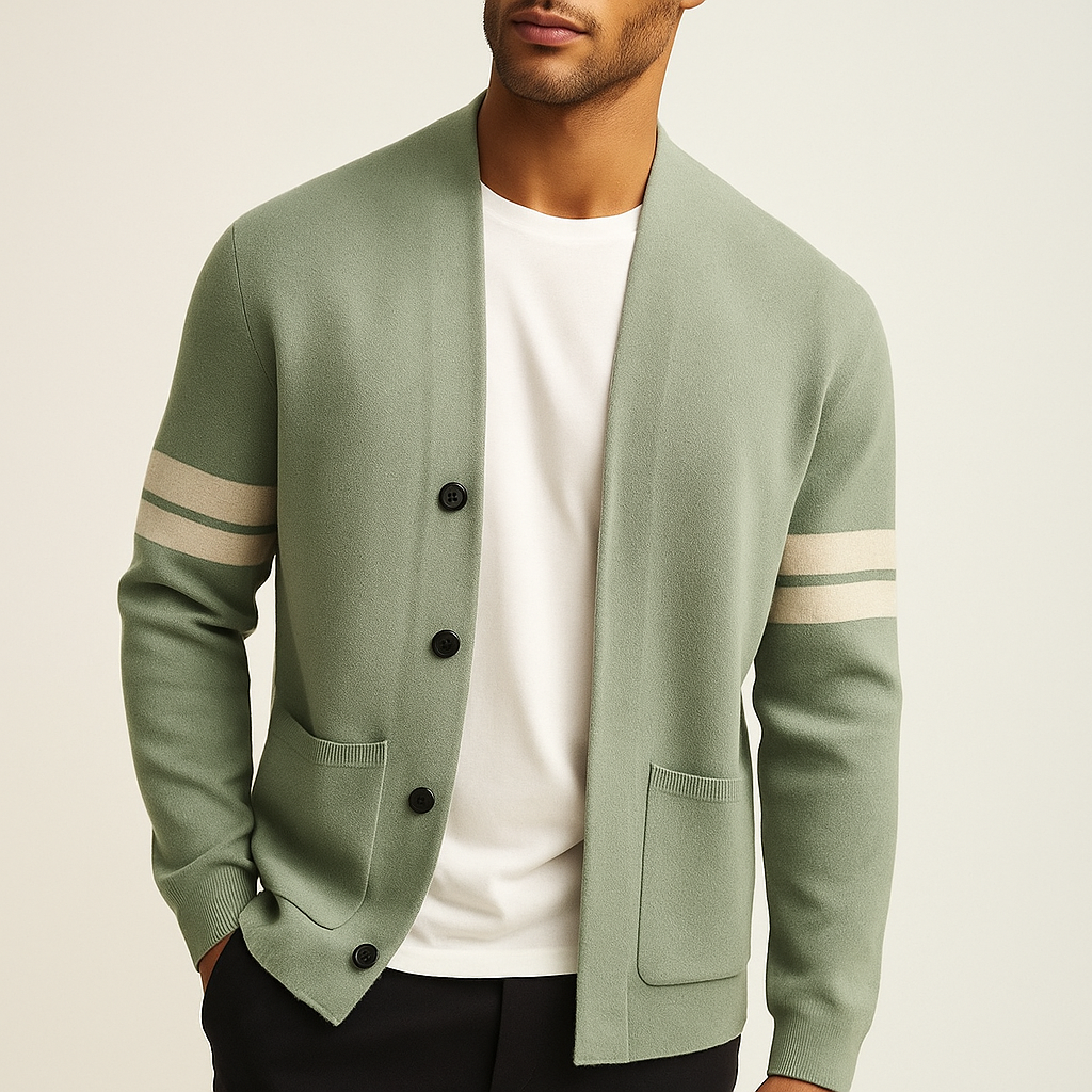 Finn Fine-Knit Cardigan | Men's Fine Knit Cardigan | Smart Slim Fit Knitwear UK