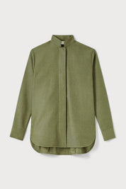 Robert High-Neck Blouse | Top | Women Structured Khaki