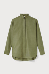Robert High-Neck Blouse | Top | Women Structured Khaki