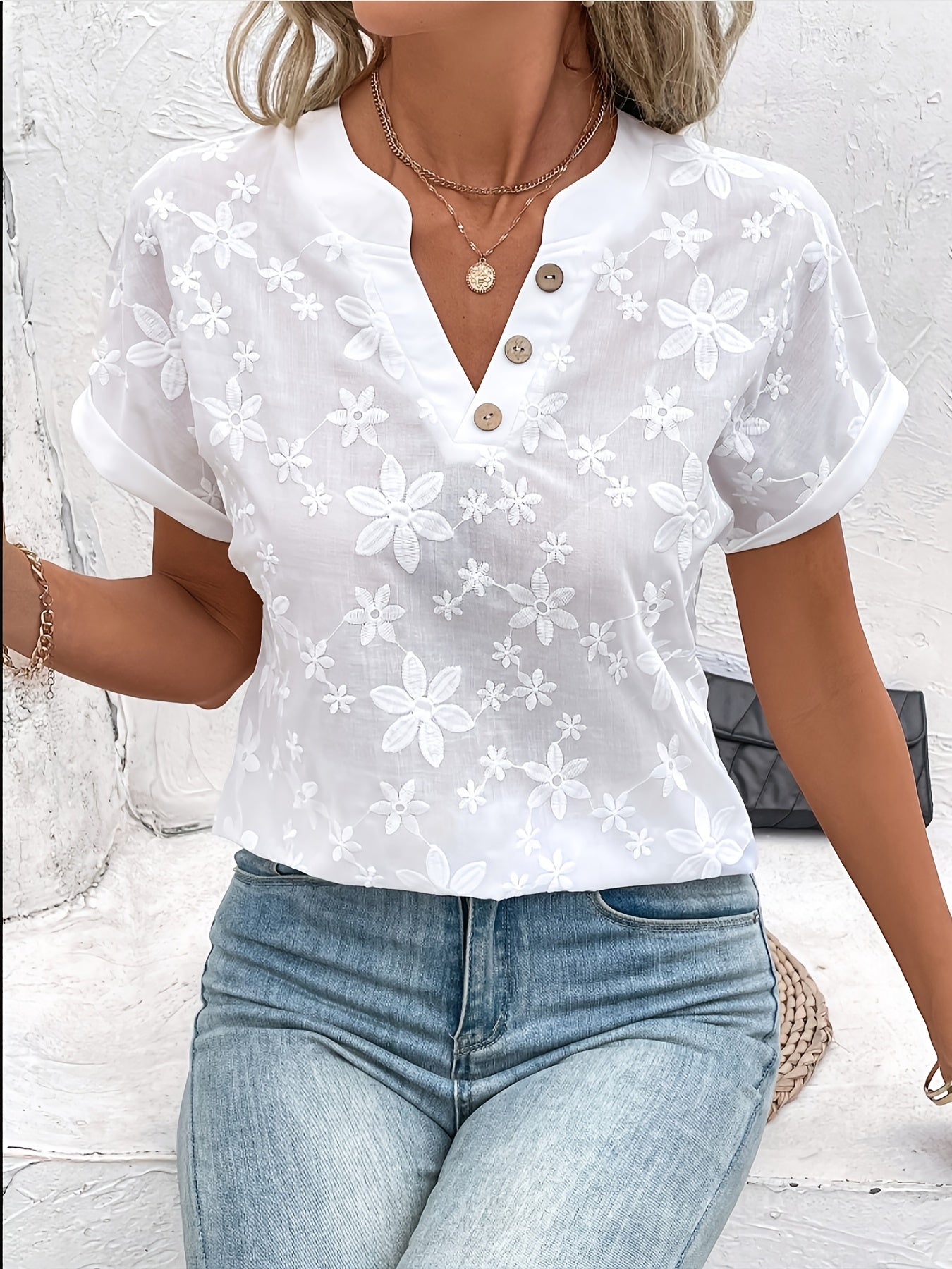 Liana Floral Draped Blouse | Women's Floral Print Blouse | Lightweight Casual Summer Top UK