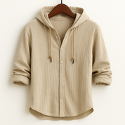 Briggs Hoodie Shirt | Men's Oxford Button-Down Shirt | Smart Casual Formal Top UK