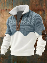 Vaughan Knit-Look Jumper | Men's Knit-Look Crew Neck Jumper | Warm Casual Knitwear UK