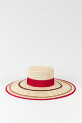Annie Straw Hat | Hat | Women Classic Fuchsia Brown