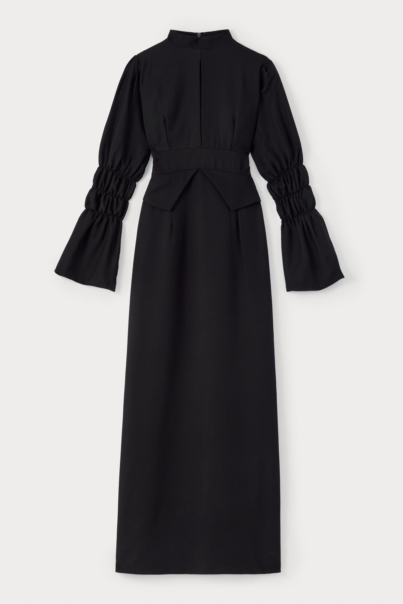 Keith Gathered-Sleeve Maxi Dress | Maxi Dress | Women Dramatic Black