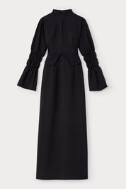 Keith Gathered-Sleeve Maxi Dress | Maxi Dress | Women Dramatic Black