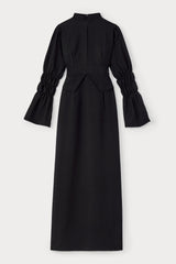 Keith Gathered-Sleeve Maxi Dress | Maxi Dress | Women Dramatic Black