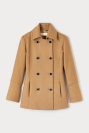 Margot Virgin Wool Double-Breasted Coat | Coat | Women Tailored Camel