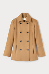 Margot Virgin Wool Double-Breasted Coat | Coat | Women Tailored Camel
