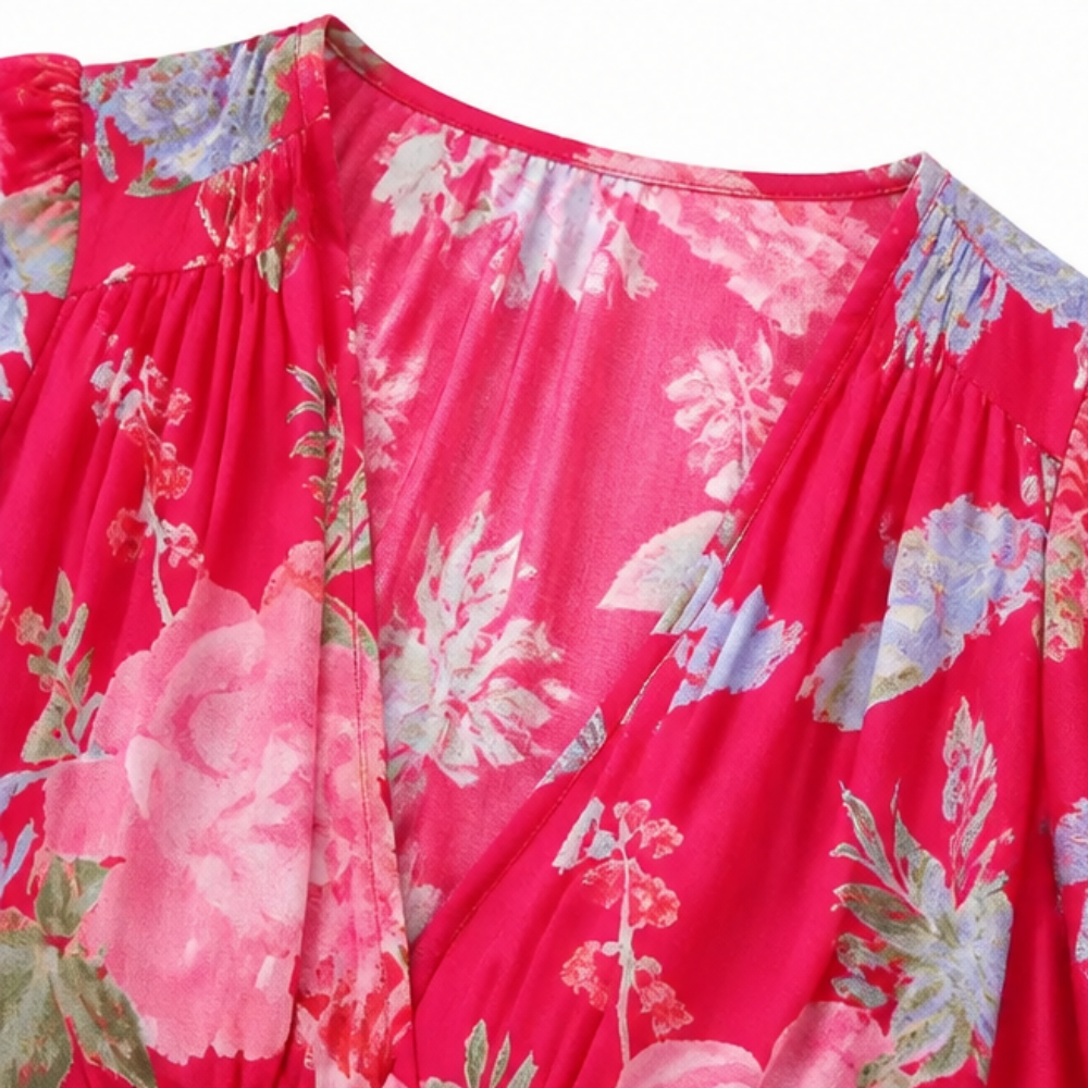 Wren Floral Flowing Maxi Dress | Women's Elegant Maxi Dress | Summer Holiday Long Dress UK