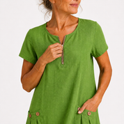 Esme Cotton Linen Dress | Women's Cotton Linen Dress | Breathable Casual Summer Dress UK